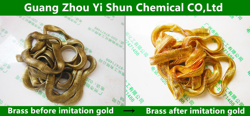 Chromium coating chemical imitation gold agentChrome-plated surface imitation gold  Metal imitation gold agent Chrome plating special chemical imitation gold agent