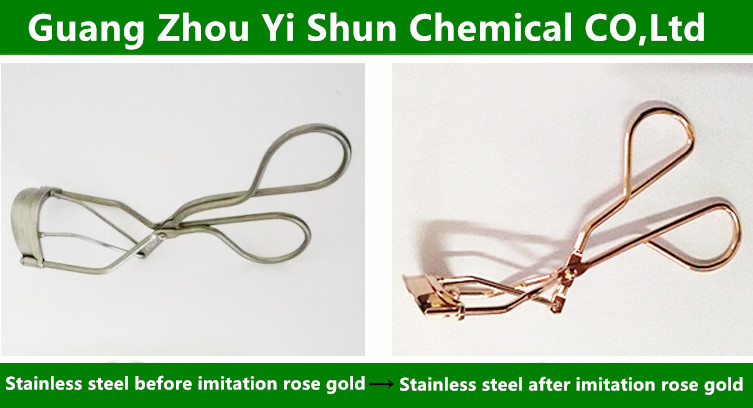 Imitation rose gold liquid ,Chemical imitation gold liquid ,Gold coloring agent , Metal imitation gold agent , Jewelry imitation rose gold